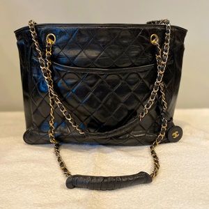 Chanel vintage lamb skin tote